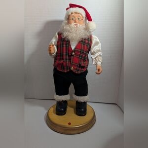 Vintage Gemmy Animated Hip Swinging Santa Sings Claus Is Coming to Town Works